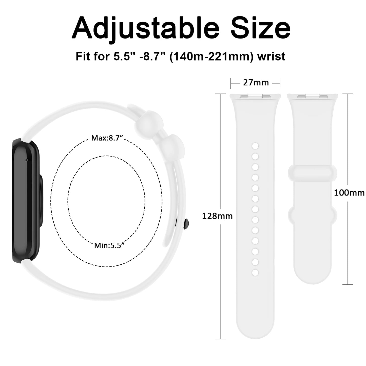 Silicone Strap For Xiaomi Mi Smart Band 8 Pro /9 Pro Replacement Sport WristBand For Redmi Watch 4 Bracelet Accessories Correa