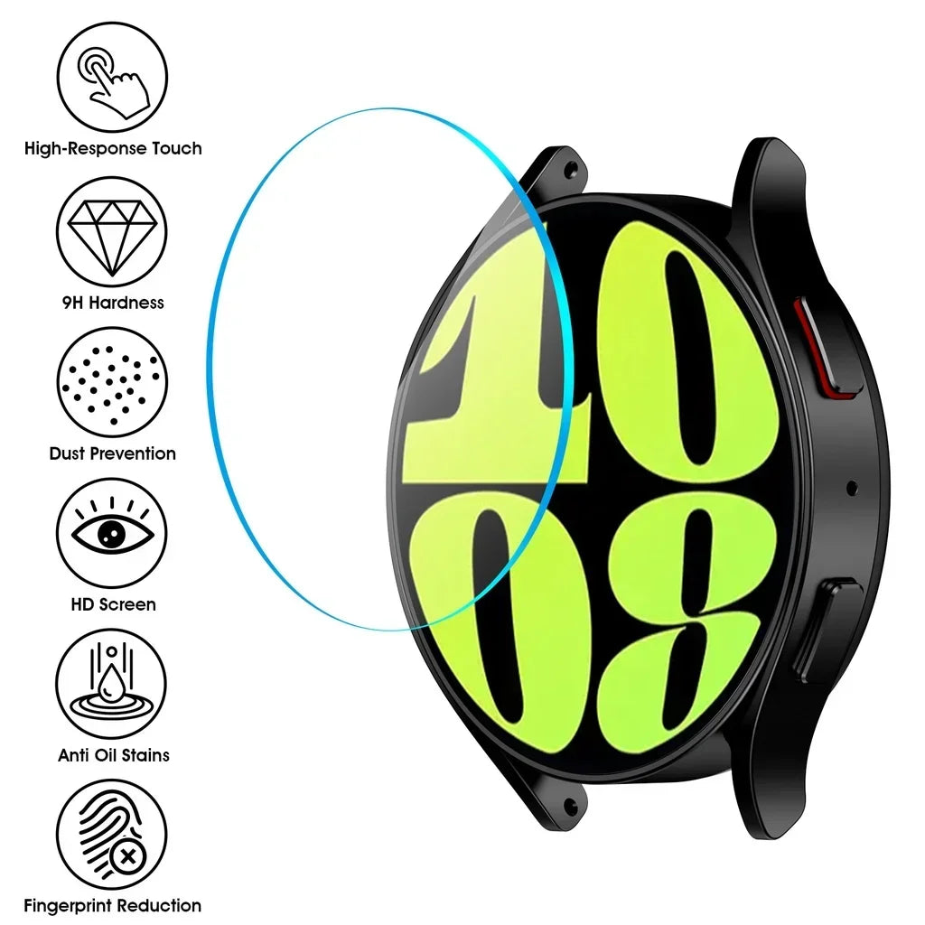 Tempered Glass Protectors For Samsung Galaxy Watch 6 40mm 43mm 44mm 47mm Anti-scratch Screen Protector Protective Glass Film