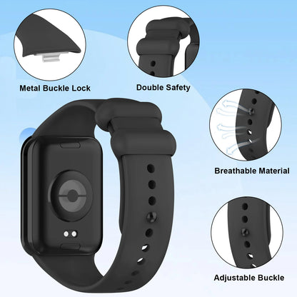 Silicone Strap For Xiaomi Mi Smart Band 8 Pro /9 Pro Replacement Sport WristBand For Redmi Watch 4 Bracelet Accessories Correa
