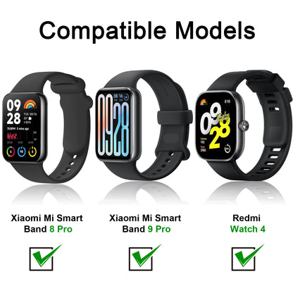Silicone Strap For Xiaomi Mi Smart Band 8 Pro /9 Pro Replacement Sport WristBand For Redmi Watch 4 Bracelet Accessories Correa