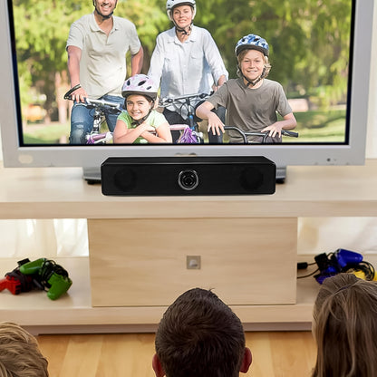 USB Desktop Soundbar Speaker – Plug & Play PC/Laptop/TV with Volume Dial